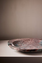 Load image into Gallery viewer, Matthew Fisher M.FISHER Carved Stone Marble Large Red Green Purple Teal White Designer Decorative Tray