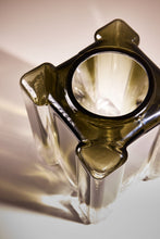 Load image into Gallery viewer, Matthew Fisher M.FISHER Glass Blown Large Black Translucent Vase Vessel Sculpture Decor Decorative