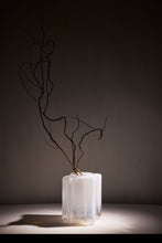 Load image into Gallery viewer, Matthew Fisher M.FISHER Glass Blown Large White Translucent Vase Vessel Sculpture Decor Decorative