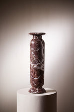 Load image into Gallery viewer, Matthew Fisher M.FISHER Stone Carved Marble Large Red Column Vase Luxury Designer Candle Holder
