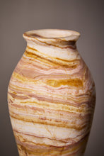 Load image into Gallery viewer, Matthew Fisher M.FISHER Stone Carved Marble Onyx Small White Art Vase Sculpture Home Decorative