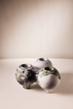 Load image into Gallery viewer, Matthew Fisher M.FISHER Carved Marble Green White Vessel Vase Sculpture Decorative Stone Decor Object Art