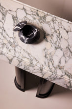 Load image into Gallery viewer, Matthew Fisher M.FISHER Carved Marble Basalt Black White Green stone Furniture Console Table