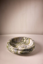 Load image into Gallery viewer, Matthew Fisher M.FISHER carved marble stone large green tray bowl home decor decorative accessory