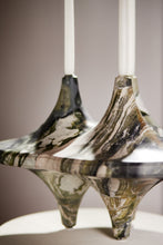 Load image into Gallery viewer, Matthew Fisher M.FISHER Stone carved marble green black gray decorative sculpture candelabra