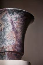 Load image into Gallery viewer, Matthew Fisher M.FISHER Stone carved marble large red purple green teal decorative sculpture vase