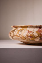 Load image into Gallery viewer, Matthew Fisher M.FISHER carved marble stoneware large red orange beige tray bowl decorative sculpture