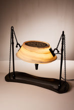 Load image into Gallery viewer, Matthew Fisher M.FISHER Carved Stone Marble Bronze White Onyx Lamp Lantern Decorative Sculpture 

