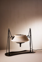 Load image into Gallery viewer, Matthew Fisher M.FISHER Carved Stone Marble Bronze White Onyx Lamp Lantern Decorative Sculpture 

