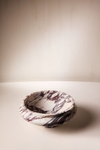 Load image into Gallery viewer, Matthew Fisher M.FISHER Stone Carved Marble Large Calacatta Viola White Red Purple Bowl Decorative 

