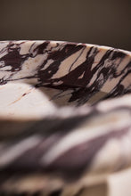 Load image into Gallery viewer, Matthew Fisher M.FISHER Stone Carved Marble Large Calacatta Viola White Red Purple Bowl Decorative 

