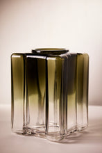 Load image into Gallery viewer, Matthew Fisher M.FISHER Glass Blown Large Black Translucent Vase Vessel Sculpture Decor Decorative

