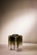 Load image into Gallery viewer, Matthew Fisher M.FISHER Glass Blown Large Black Translucent Vase Vessel Sculpture Decor Decorative

