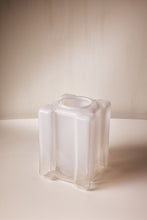 Load image into Gallery viewer, Matthew Fisher M.FISHER Glass Blown Large White Translucent Vase Vessel Sculpture Decor Decorative

