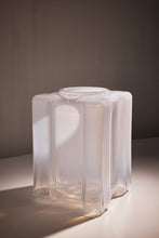 Load image into Gallery viewer, Matthew Fisher M.FISHER Glass Blown Large White Translucent Vase Vessel Sculpture Decor Decorative

