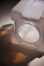 Load image into Gallery viewer, Matthew Fisher M.FISHER Glass Blown Large White Translucent Vase Vessel Sculpture Decor Decorative

