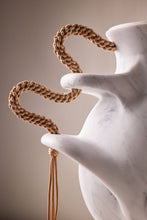 Load image into Gallery viewer, Matthew Fisher M.FISHER Stone Carved Marble Leather Large White Vase Home Decor Decorative Sculpture

