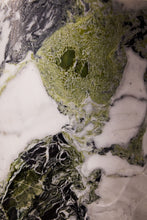 Load image into Gallery viewer, Matthew Fisher M.FISHER Carved Marble Large Green White Black Gray Vase Vessel Home Decorative 

