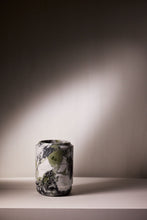 Load image into Gallery viewer, Matthew Fisher M.FISHER Carved Marble Large Green White Black Gray Vase Vessel Home Decorative 


