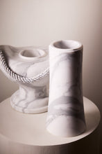 Load image into Gallery viewer, Matthew Fisher M.FISHER Stone Carved Marble Leather White Vase Decorative Sculpture Incense Burner

