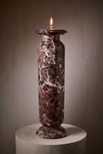 Load image into Gallery viewer, Matthew Fisher M.FISHER Stone Carved Marble Large Red Column Vase Luxury Designer Candle Holder

