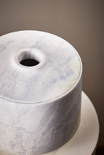 Load image into Gallery viewer, Matthew Fisher M.FISHER Stone Carved Marble Large Blue Vase Container Sculpture Decorative

