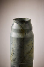 Load image into Gallery viewer, Matthew Fisher M.FISHER Stone Carved Marble Large Green Designer Vase Decorative Home Decor Sculpture

