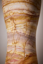Load image into Gallery viewer, Matthew Fisher M.FISHER Stone Carved Marble Onyx Small White Art Vase Sculpture Home Decorative 

