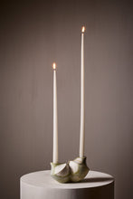 Load image into Gallery viewer, Matthew Fisher M.FISHER Stone Carved Marble Green White Home Decor Candelabra Decorative Art

