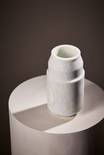 Load image into Gallery viewer, Matthew Fisher M.FISHER Stone Carved Marble Small Blue Green Vase Vessel Home Decor Decorative 

