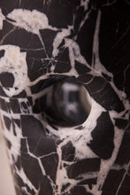 Load image into Gallery viewer, Matthew Fisher M.FISHER Carved Marble Black White Side Table Furniture Stone Decorative Sculpture

