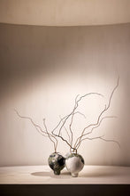 Load image into Gallery viewer, Matthew Fisher M.FISHER Carved Marble Green White Vessel Vase Sculpture Decorative Stone Decor Object Art


