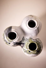 Load image into Gallery viewer, Matthew Fisher M.FISHER Carved Marble Green White Vessel Vase Sculpture Decorative Stone Decor Object Art

