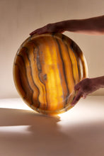 Load image into Gallery viewer, Matthew Fisher M.FISHER Carved Marble Large yellow Tray Bowl Stone Designer Decorative home decor

