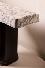 Load image into Gallery viewer, Matthew Fisher M.FISHER Carved Marble Basalt Black White Green stone Furniture Console Table 

