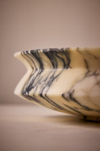 Load image into Gallery viewer, Matthew Fisher M.FISHER Carved Marble Stone Large White Bowl Tray home Decor Decorative Sculpture

