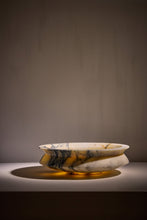 Load image into Gallery viewer, Matthew Fisher M.FISHER Carved Marble Stone Large White Bowl Tray home Decor Decorative Sculpture

