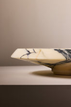 Load image into Gallery viewer, Matthew Fisher M.FISHER Stone Carved Marble Large White Black Yellow Rust Designer Home Decor Tray
