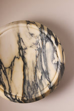 Load image into Gallery viewer, Matthew Fisher M.FISHER Stone Carved Marble Large White Black Yellow Rust Designer Home Decor Tray
