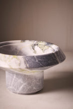 Load image into Gallery viewer, M. Fisher Decorative Stone Marble Bowl Lichen Green White Black 4
