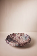 Load image into Gallery viewer, M. Fisher Large Bowl Decorative Stone Water Lily Red Blue Marble 1
