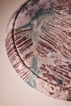 Load image into Gallery viewer, M. Fisher Large Bowl Decorative Stone Water Lily Red Blue Marble 2
