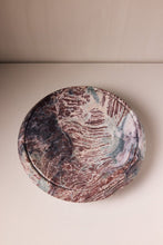 Load image into Gallery viewer, M. Fisher Large Bowl Decorative Stone Water Lily Red Blue Marble 3
