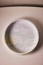 Load image into Gallery viewer, M. Fisher Large Bowl Marble White Lagoon Blue Decorative Stone 3


