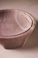 Load image into Gallery viewer, M. Fisher Large Decorative Bowl Tray Stone Marble Rose Finch Pink White 3
