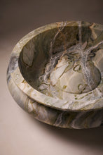 Load image into Gallery viewer, M. Fisher Large Round Bowl Marble Naxos Green Decorative 2
