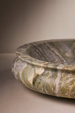 Load image into Gallery viewer, M. Fisher Large Round Bowl Marble Naxos Green Decorative 4
