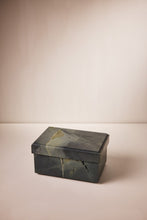 Load image into Gallery viewer, M. Fisher Marble Stone Box Square Container Decorative Marsh Green 1

