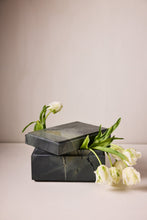 Load image into Gallery viewer, M. Fisher Marble Stone Box Square Container Decorative Marsh Green 2
