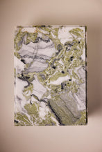 Load image into Gallery viewer, M. Fisher Marble Stone Box Square Large Container Decorative Lichen Black White Green 4
